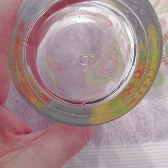 VTG Set of 4 PASABAHCE Glasses 16oz Ice Tea Heavy 70s Flower Power Retro MCM - Picture 10 of 10